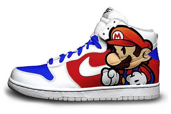 Paper Mario Custom Nike Dunks