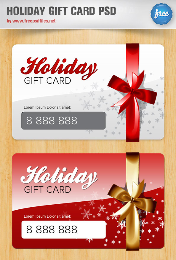 圣诞礼品卡,礼品卡PSD模板,免费礼品卡,礼品卡模板PSD,PSD礼品卡,礼品卡,节日礼品卡